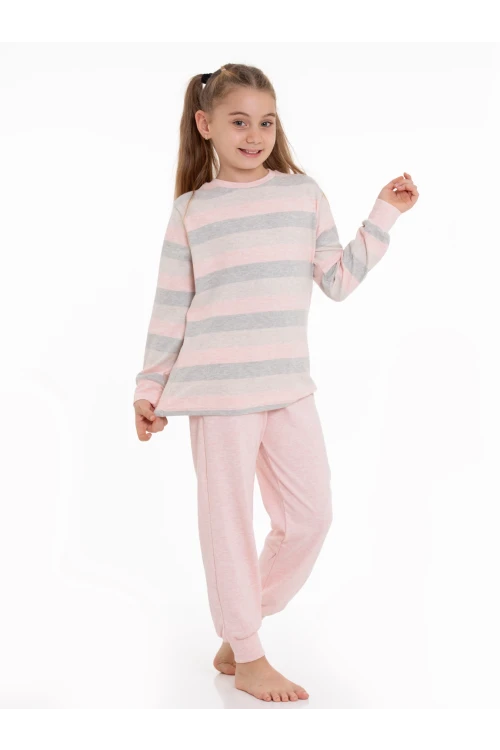 Çizgili Kız Pijama Takımı 54505