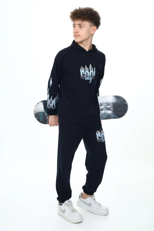 Cool Boy Baskılı Erkek Takım 7127