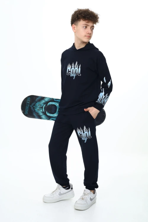 Cool Boy Baskılı Erkek Takım 7127