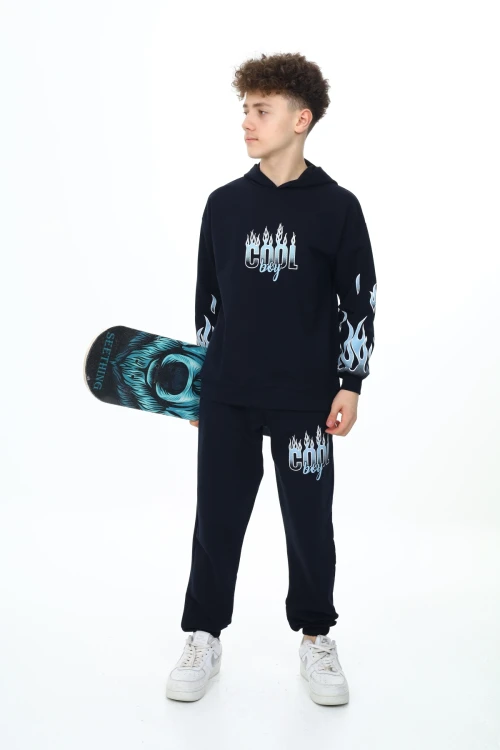 Cool Boy Baskılı Erkek Takım 7127
