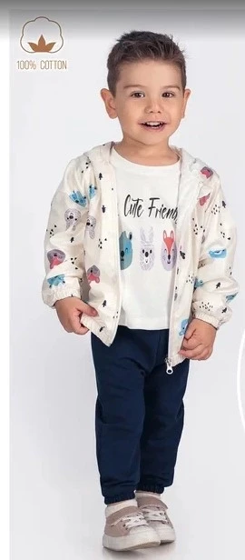 Cute Friends Baskılı Yağmurluklu Takım 6141