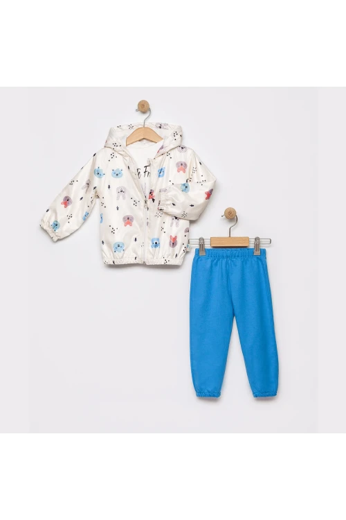 Cute Friends Baskılı Yağmurluklu Takım 6141