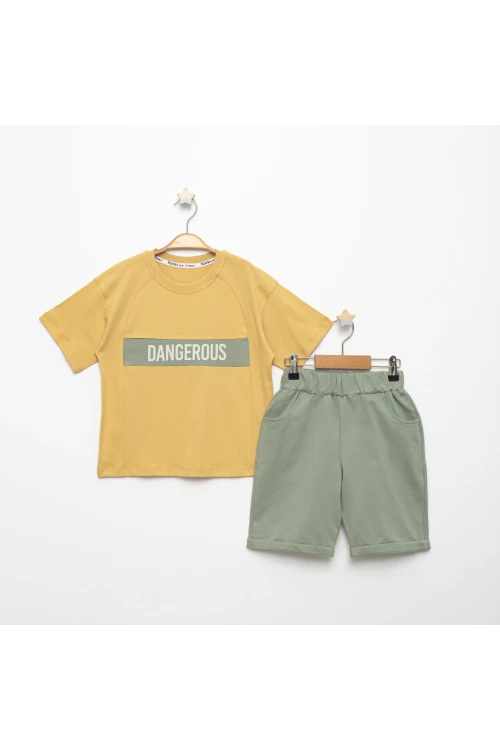 Dangerous Baskılı Erkek Takım 15348