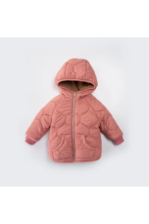 Desenli Çift Taraflı Kız Mont 50316