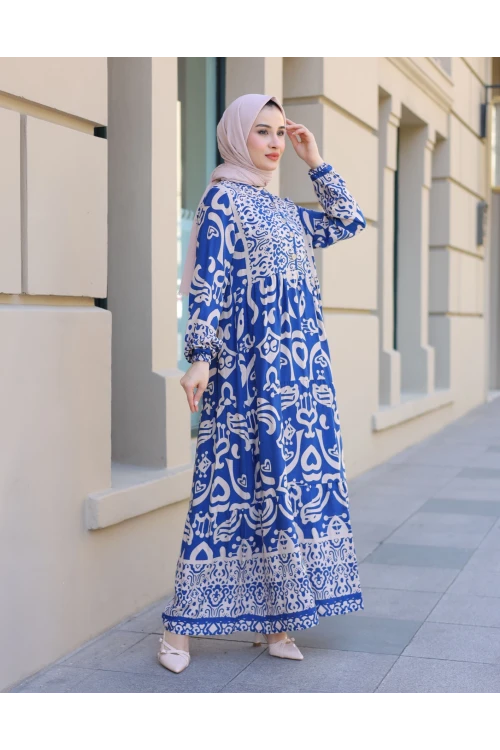 Desenli Elbise N009