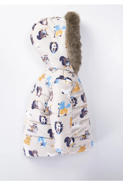 Desenli Erkek Çocuk Mont 51325