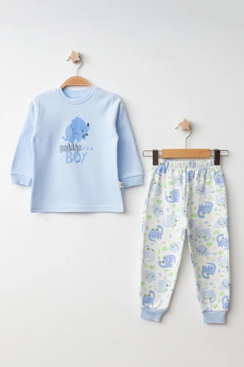 Dinazor Baskılı Pamuklu Pijama Takımı 45163