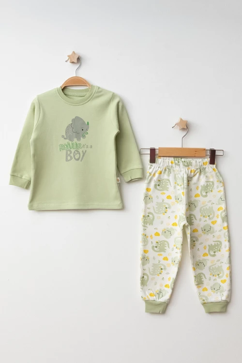 Dinazor Baskılı Pamuklu Pijama Takımı 45163