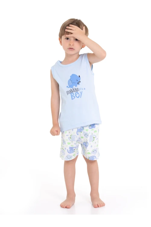 Dinazor Baskılı Şortlu Pijama Takım 54219