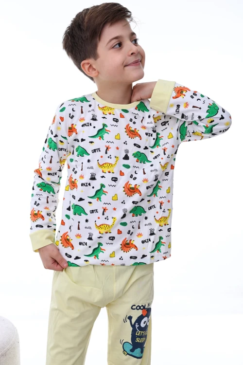 Dinazor Desenli Erkek Pijama Takımı 2211