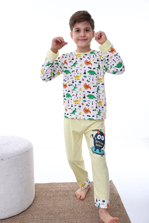 Dinazor Desenli Erkek Pijama Takımı 2211