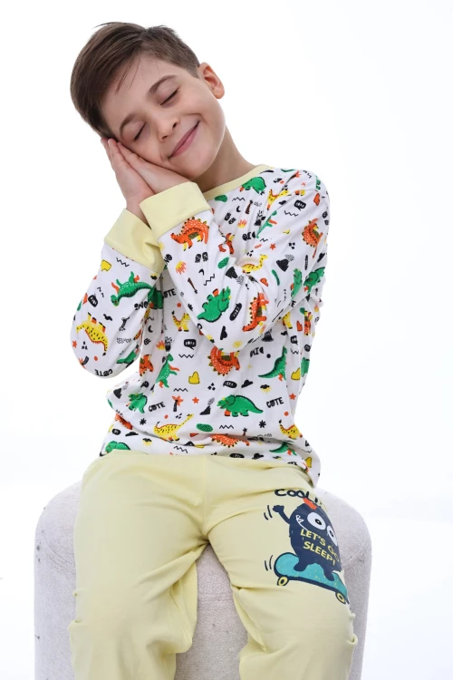 Dinazor Desenli Erkek Pijama Takımı 2211