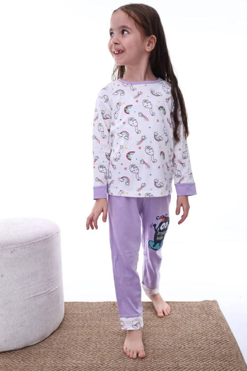 Dinazor Desenli Kız Pijama Takımı 2206