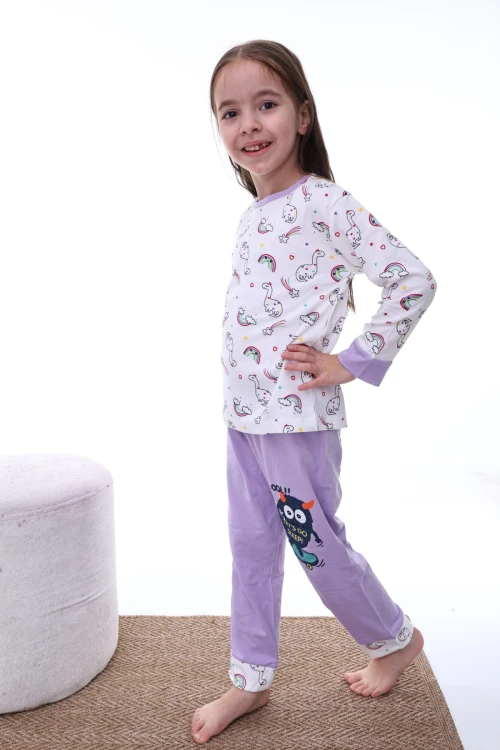 Dinazor Desenli Kız Pijama Takımı 2206