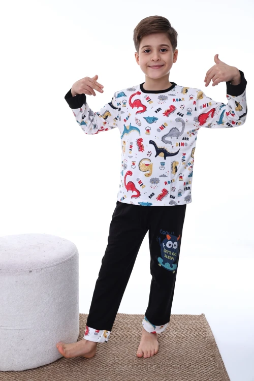 Dinazor Roar Desenli Erkek Pijama Takımı 2212