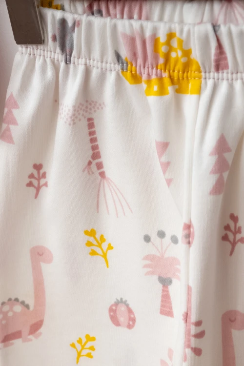 Dino Baby Baskılı Pamuklu Pijama Takımı 45166