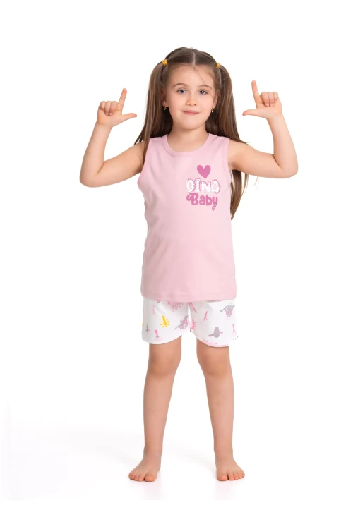 Dino Baby Baskılı Şortlu Pijama Takım 54334