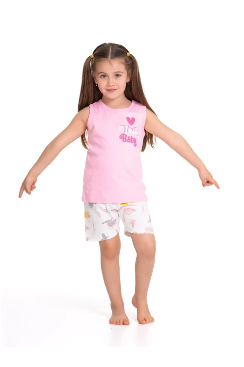 Dino Baby Baskılı Şortlu Pijama Takım 54334