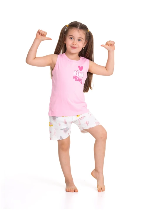 Dino Baby Baskılı Şortlu Pijama Takım 54334