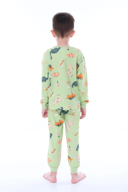 Dino Desenli Erkek Çocuk Pijama Takımı 32220