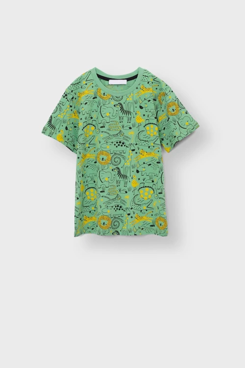 Dino Desenli Kısa Kol Pijama Takımı 22204