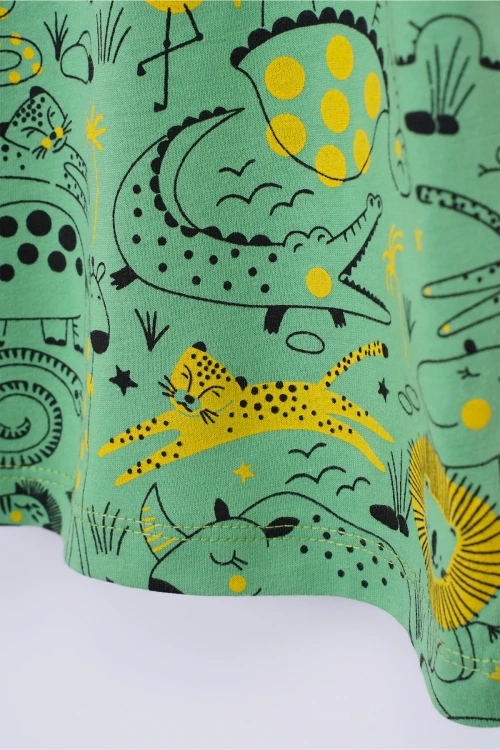 Dino Desenli Kısa Kol Pijama Takımı 22204