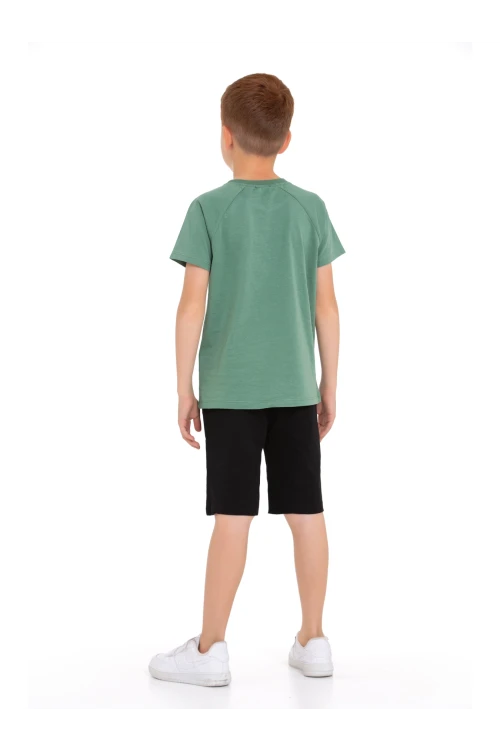 Dont Look Baskılı Erkek Şortlu Takım 73309