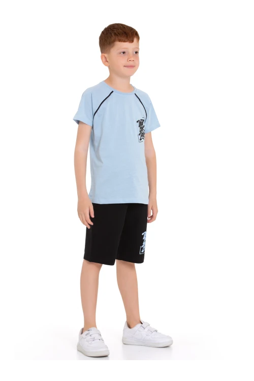 Dont Look Baskılı Erkek Şortlu Takım 73309