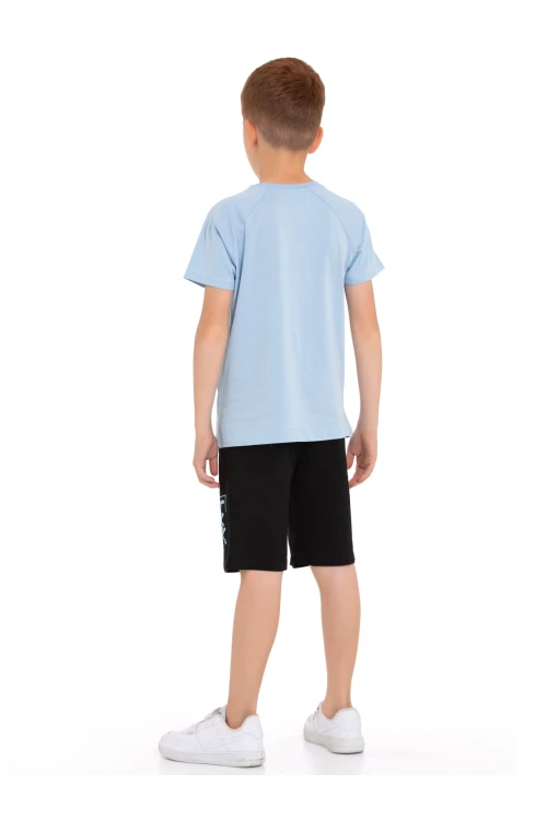 Dont Look Baskılı Erkek Şortlu Takım 73309