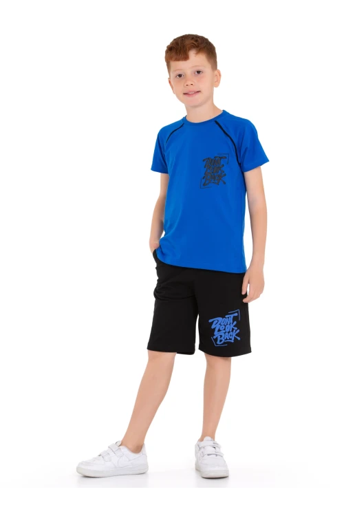 Dont Look Baskılı Erkek Şortlu Takım 73309