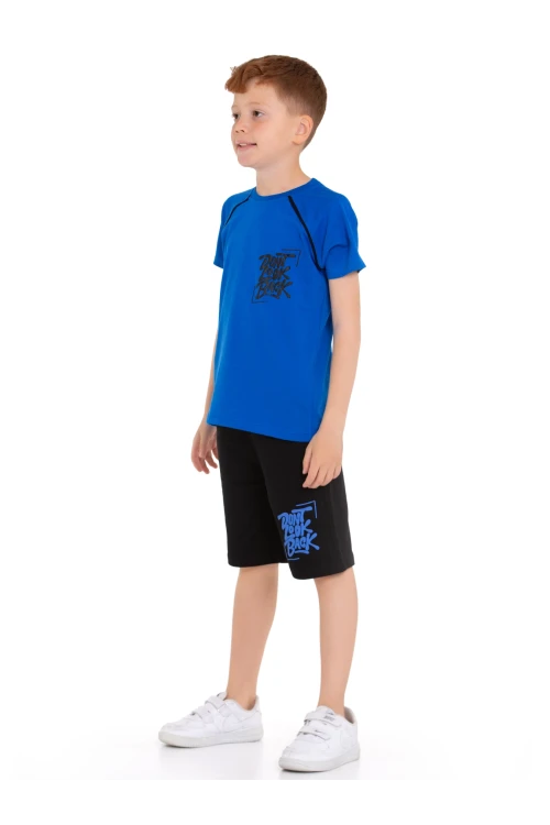 Dont Look Baskılı Erkek Şortlu Takım 73309