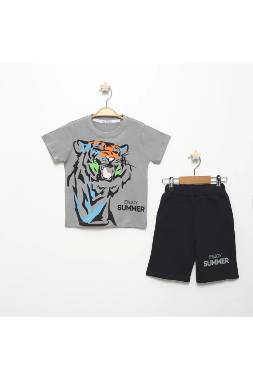 Enjoy Summer Baskılı Şortlu Takım 15220