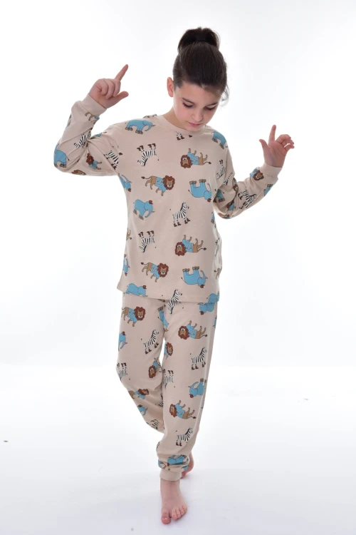 Fil Desenli Pijama Takımı 22219