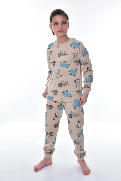 Fil Desenli Pijama Takımı 22219