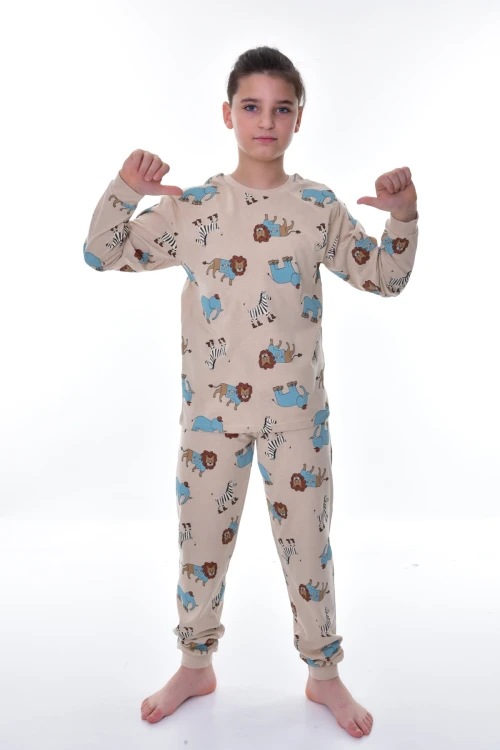 Fil Desenli Pijama Takımı 22219