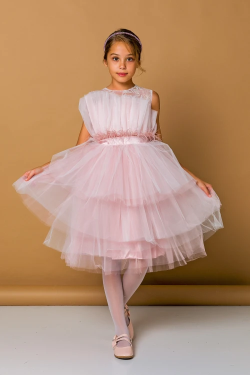 Fırfırlı Tüylü Abiye 2261