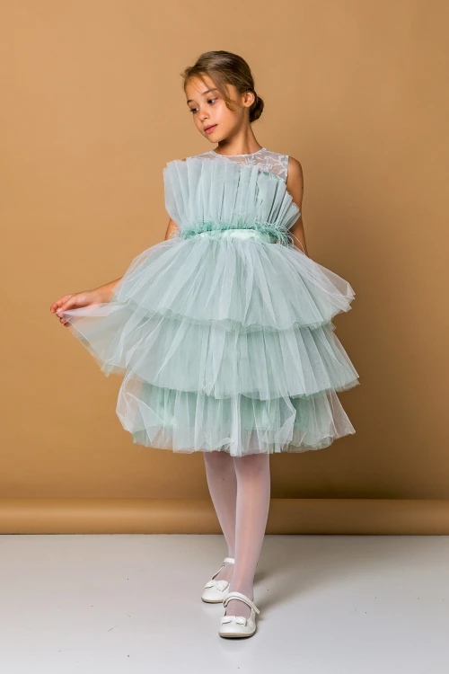 Fırfırlı Tüylü Abiye 2261