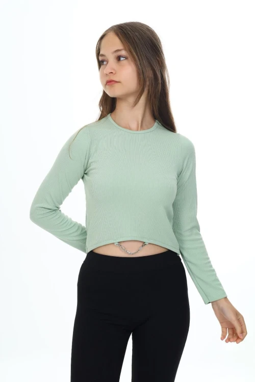 Fitilli Altı Taşlı Uzun Kol Body 9402