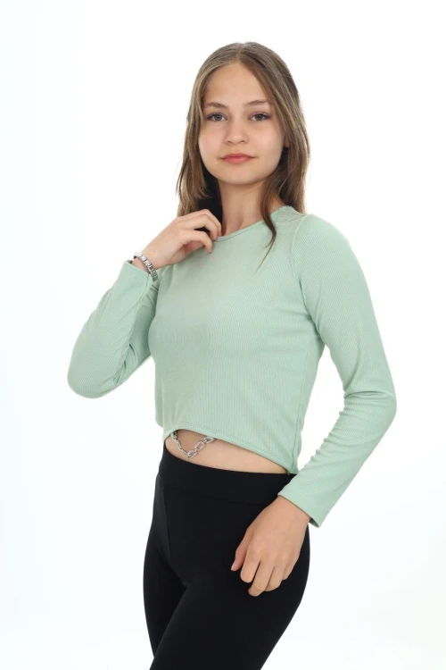 Fitilli Altı Taşlı Uzun Kol Body 9402