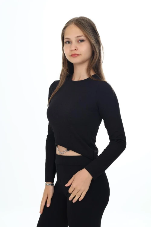 Fitilli Altı Taşlı Uzun Kol Body 9402