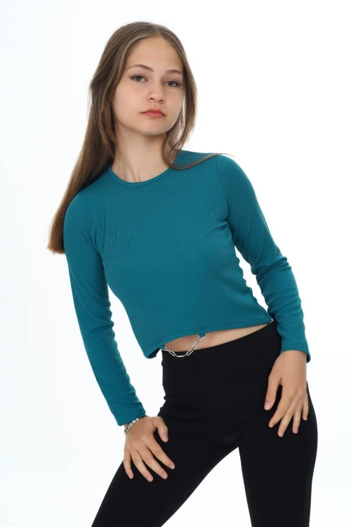 Fitilli Altı Taşlı Uzun Kol Body 9402