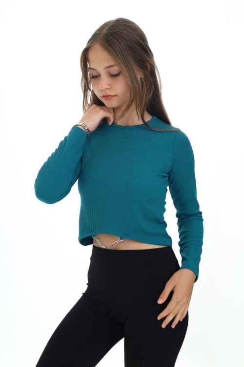 Fitilli Altı Taşlı Uzun Kol Body 9402