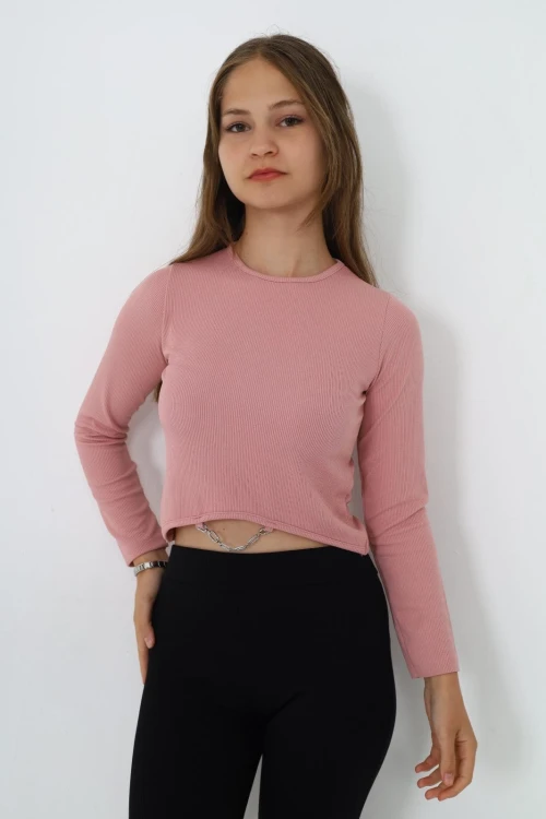 Fitilli Altı Taşlı Uzun Kol Body 9402