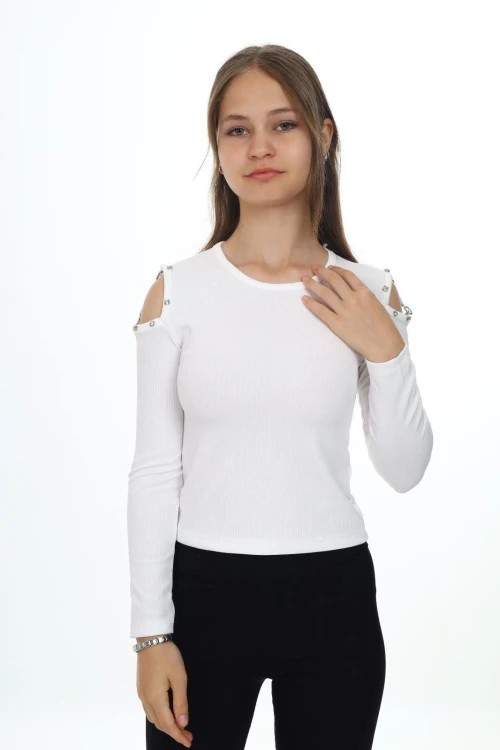 Fitilli Omuzu Zincirli Uzun Kol Body 9412