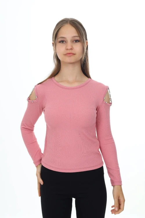 Fitilli Omuzu Zincirli Uzun Kol Body 9412