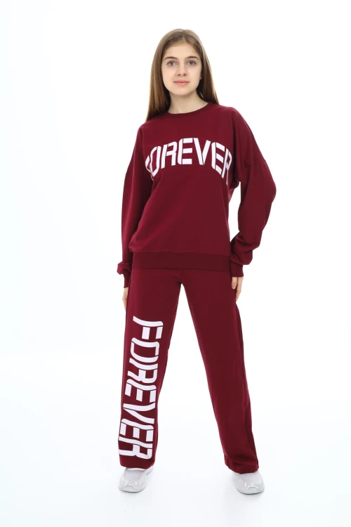 Forever Baskılı Kız Takım 7122