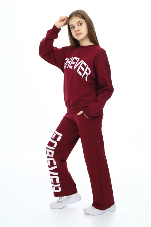 Forever Baskılı Kız Takım 7122