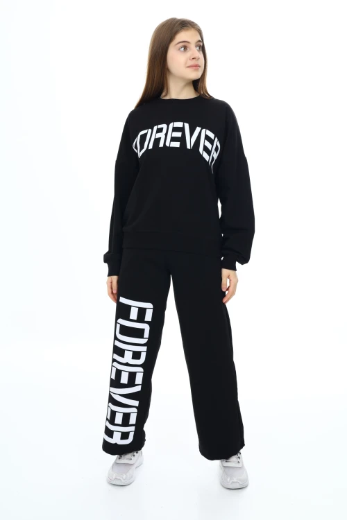 Forever Baskılı Kız Takım 7122