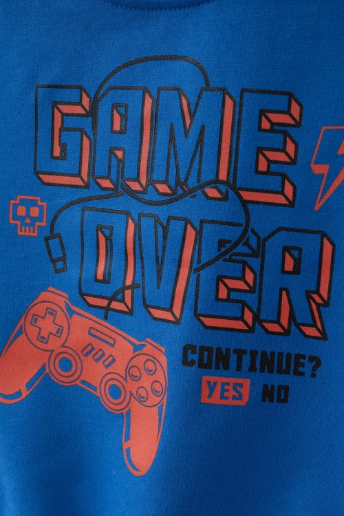 Game Over Baskılı 2li Sweat 54262