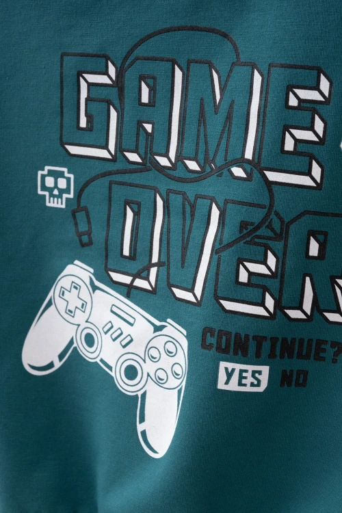 Game Over Baskılı 2li Sweat 54262